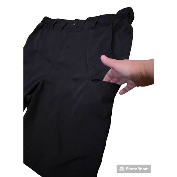 Wrangler Outdoor Polyester Hiking Shorts Black Elastic Waist Men's Size 48 - Picture 3 of 7